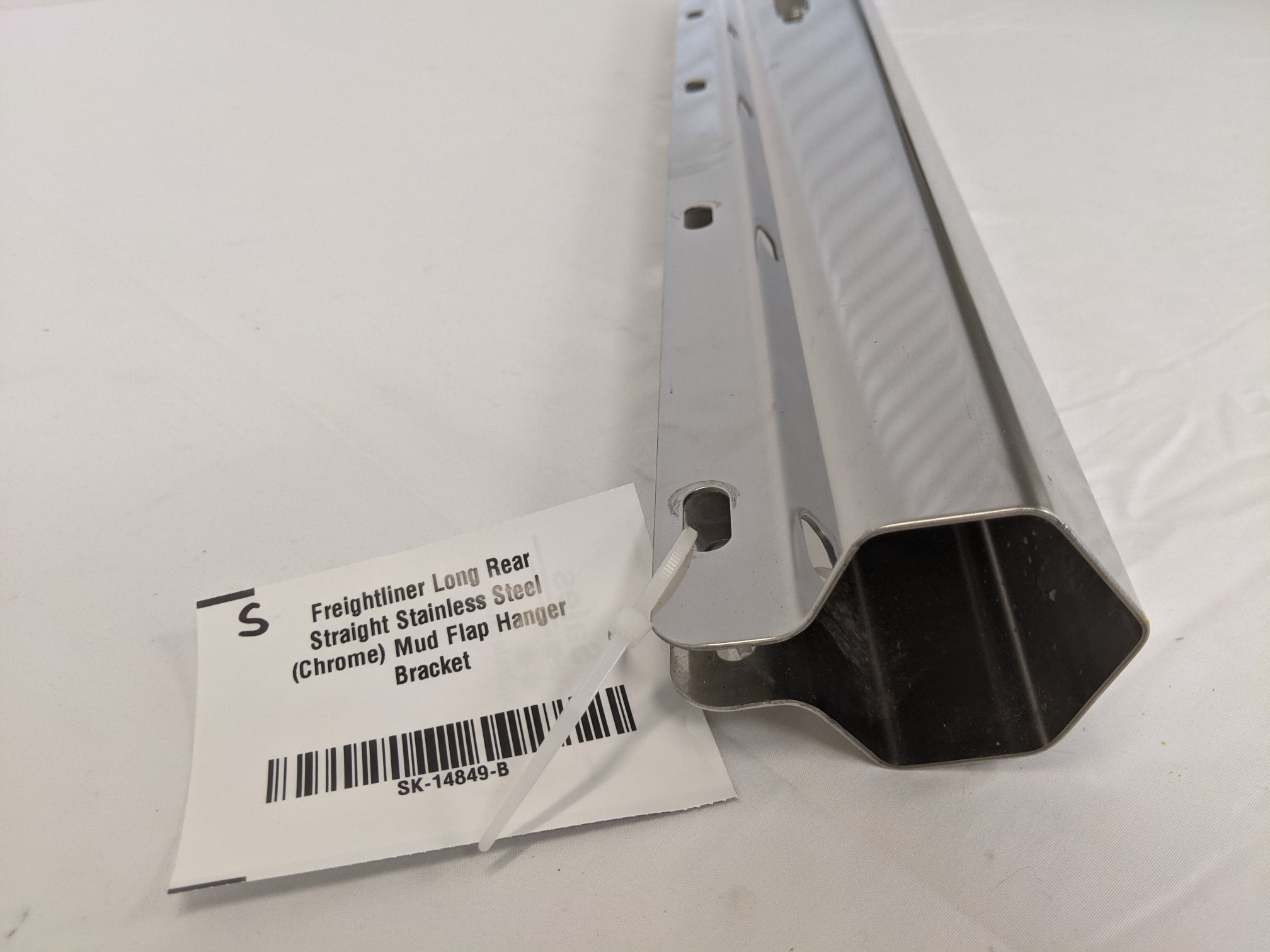 Freightliner Long Rear Straight Stainless Steel (Chrome) Mud Flap Hanger Bracket (10126774862140)