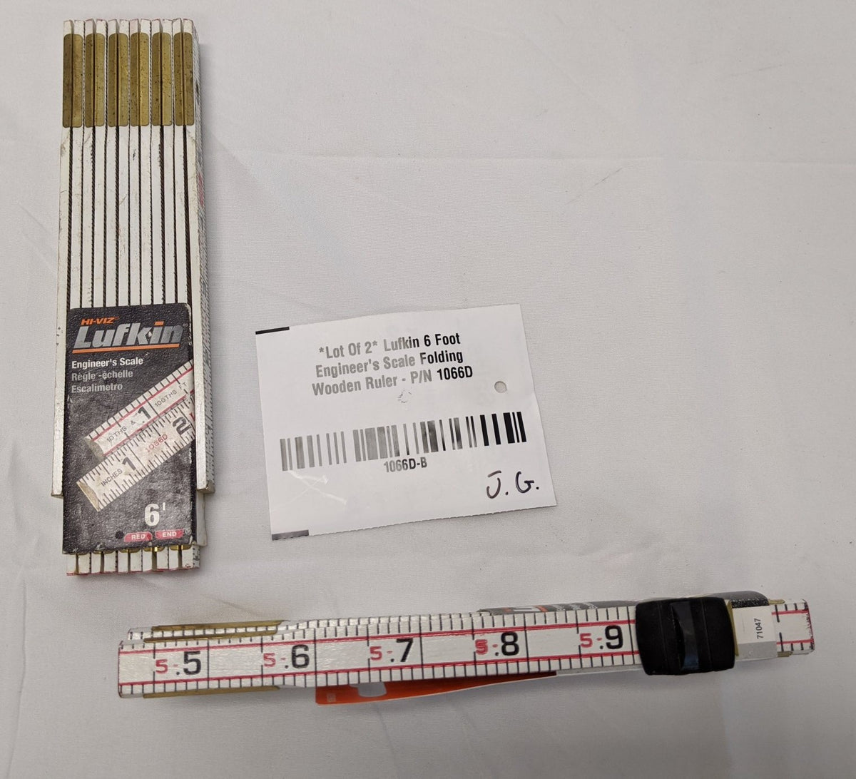 Simple Ruler 6 Ft Lufkin Engineer Scale Folding Ruler 6 FT - Lot of 2 - 1066D
