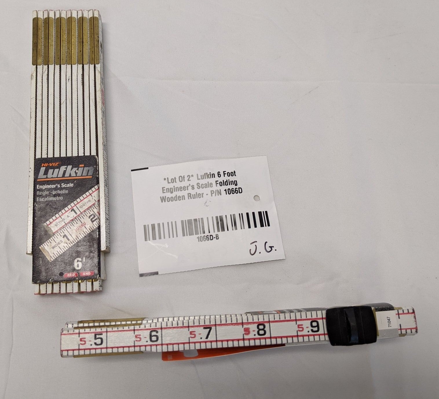 Lufkin Engineer Scale Folding Ruler 6 FT - Lot of 2 - 1066D