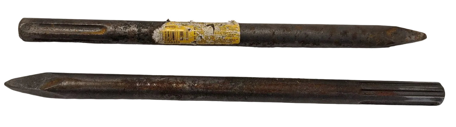 SDS Max Bull Point Chisel | Lot of 2 | 12" | General Chipping | Demolition