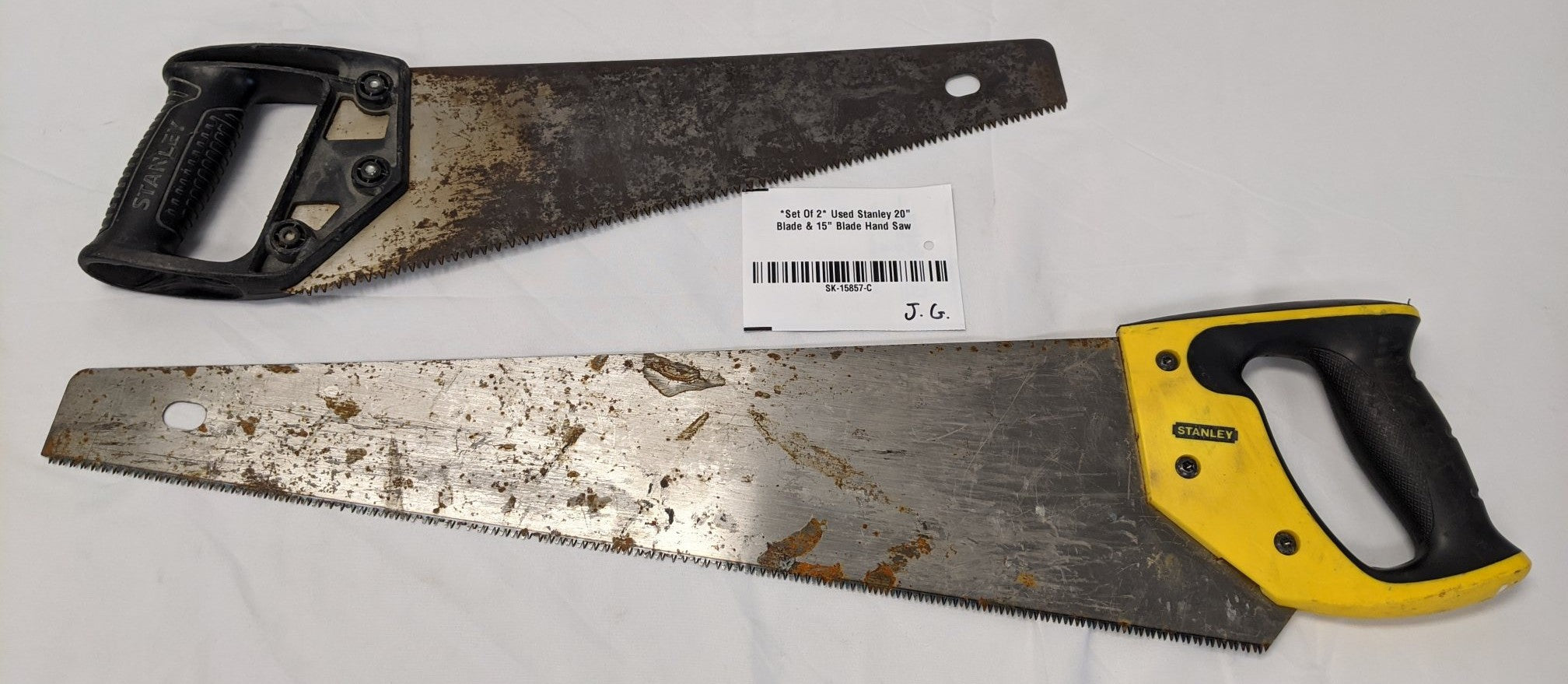 Stanley Hand Saw Set 20" & 15" Blade - Lot of 2