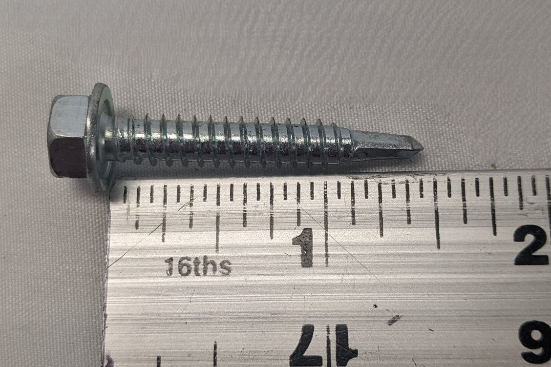 *Lot of 100* New 1/4" x 1-7/16" Steel Hexagon Washer Self Tapping Screw