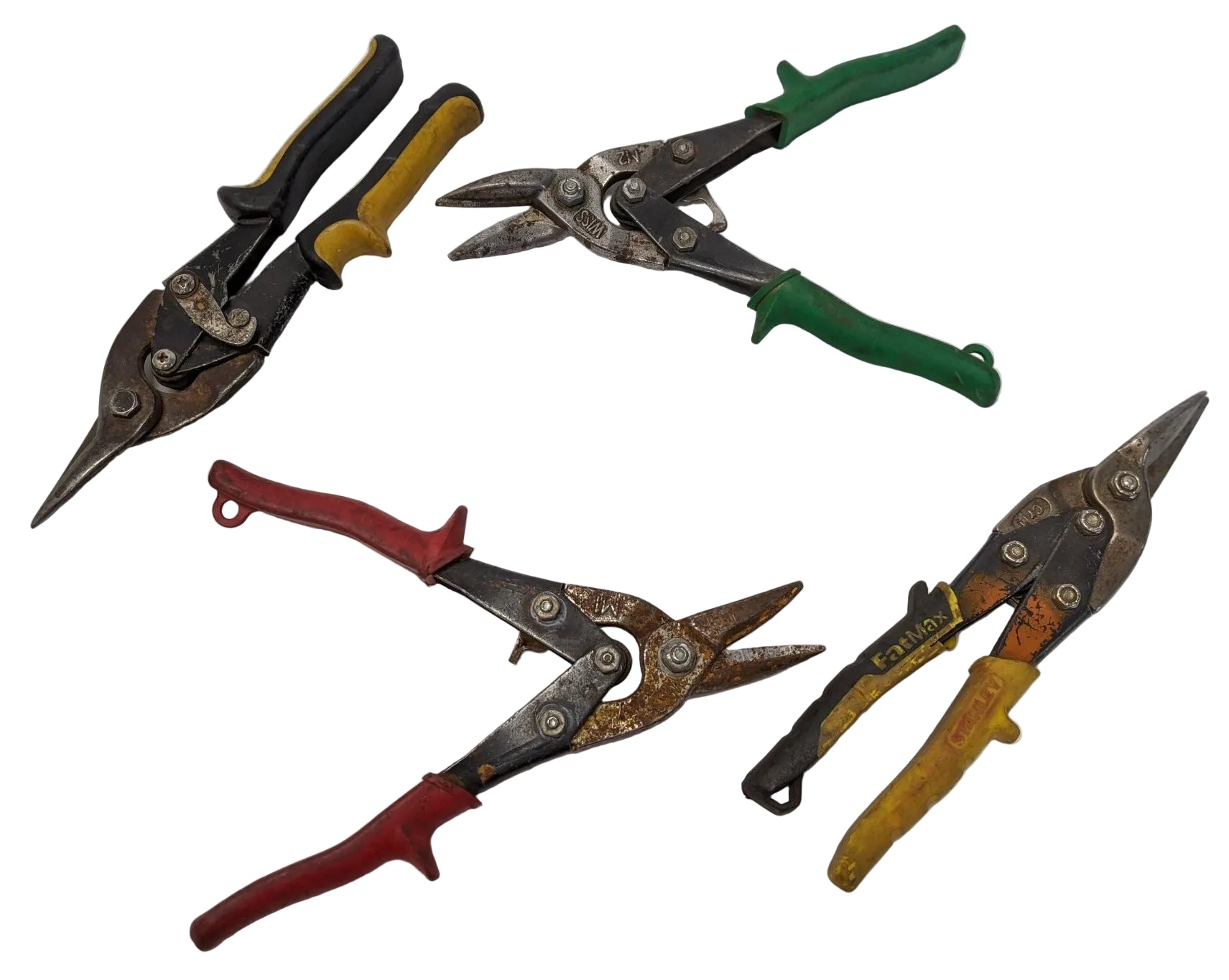 Aviation Snips Lot of 4 - Wiss Stanley Straight Right Left Cut Metal Shears | SK-15837-D