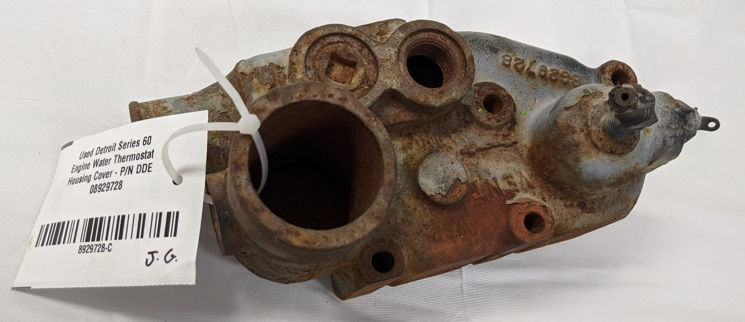 Used Detroit Series 60 Engine Water Thermostat Housing Cover - P/N DDE 08929728