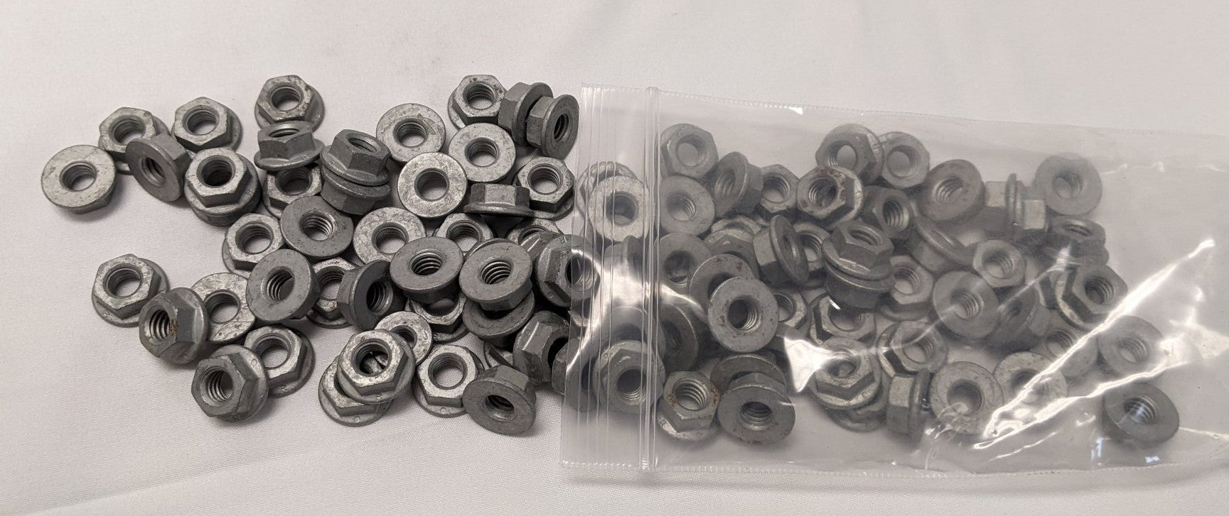 *Lot of 100* New 5/16"-18 Grade 5 Steel Galvanized Flange Nuts