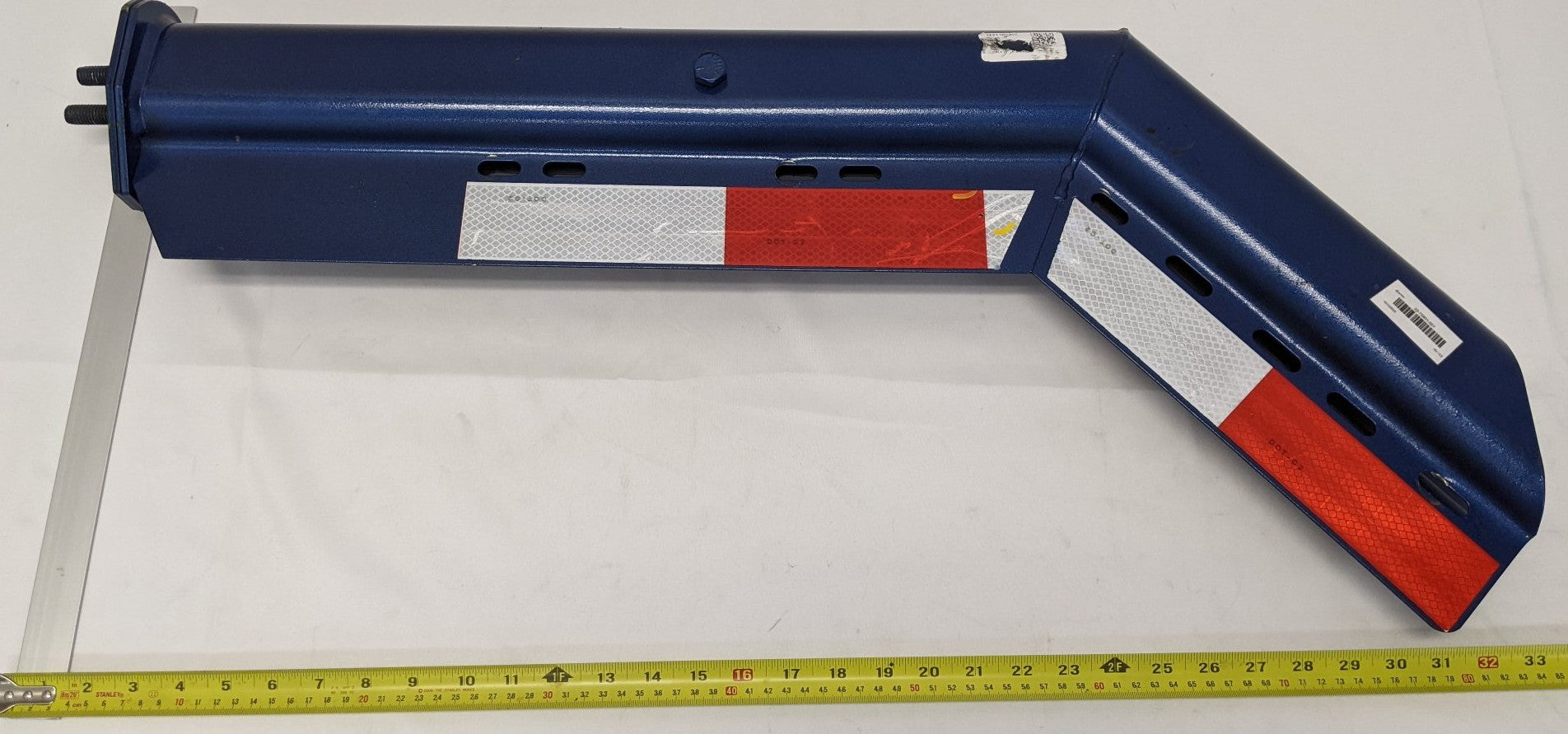 Used FTL RH Rear 45° Angled Blue Mud Flap Hanger Bracket - P/N  22-75801-001