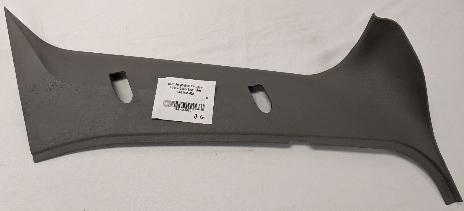 Used Freightliner RH Upper A-Pillar Cover Trim - P/N 18-31405-000
