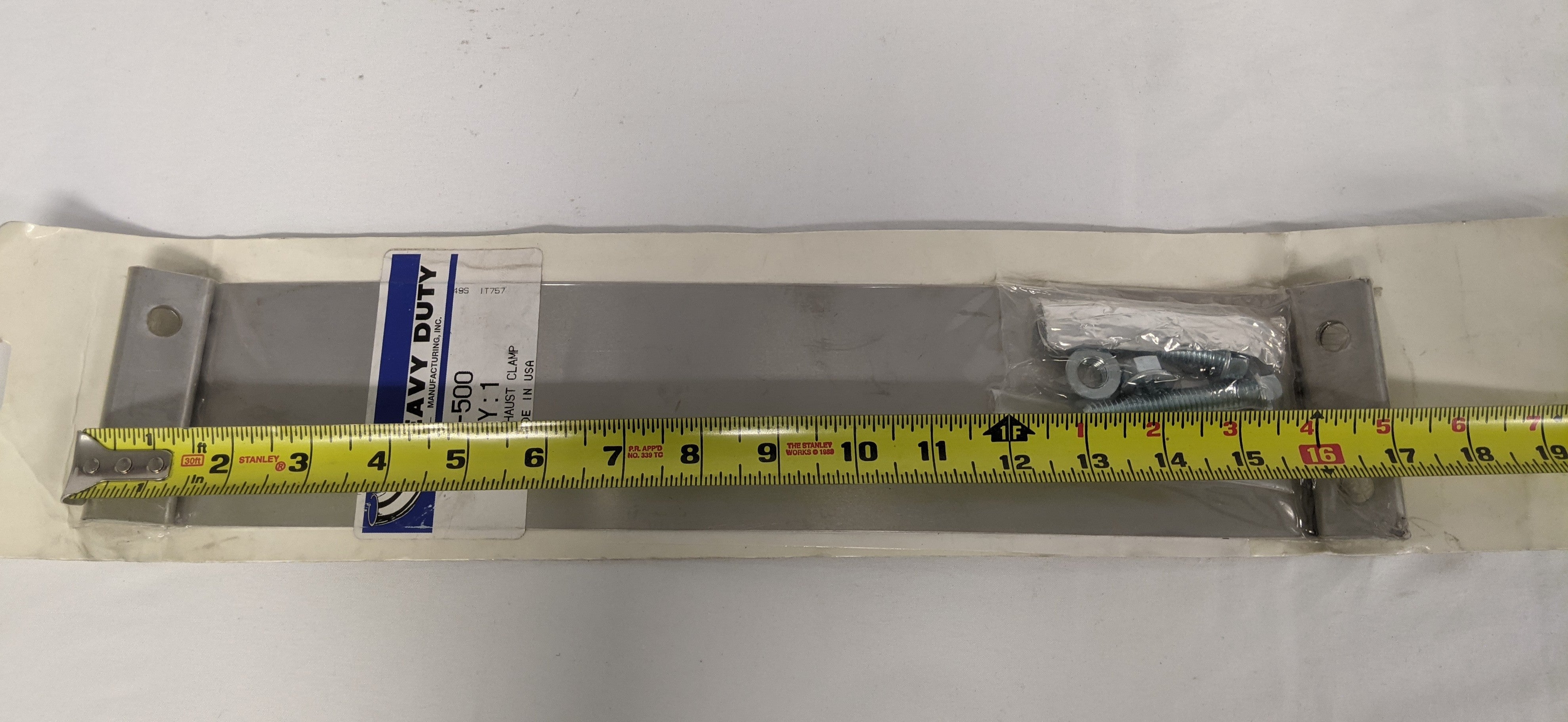 Heavy Duty 5" Dia. 3 3/8" Wide Flat Band Clamp - P/N HDC 20 500 (9902309179708)