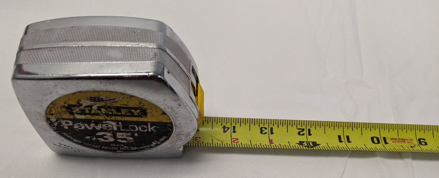 35 Foot Tape Measures | Lot of 3 | Stanley PowerLock FatMax Lufkin | Used