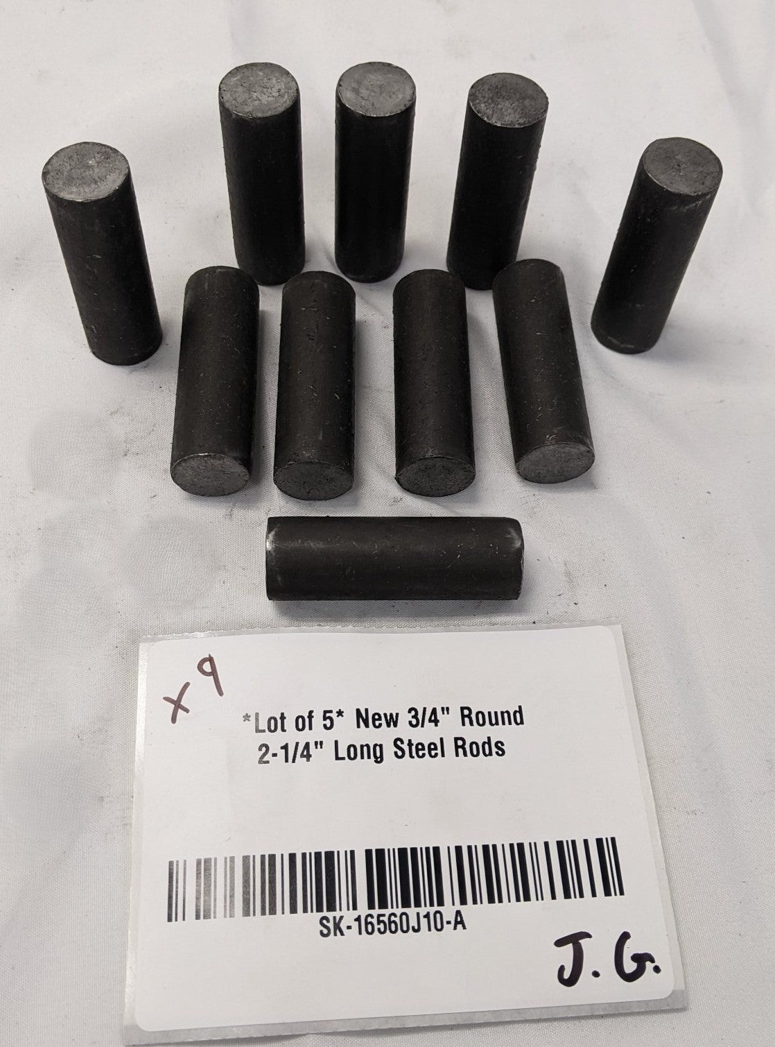 *Lot of 5* New 3/4" Round 2-1/4" Long Steel Rods