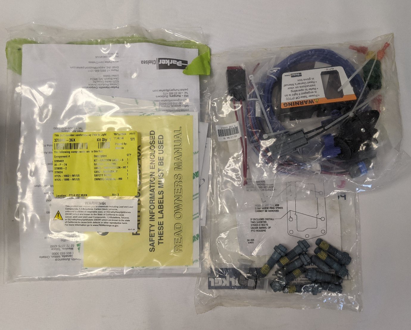 Parker Chelsea LH 890 Series PTO Power Take Off | 890LFFJW-B5XS