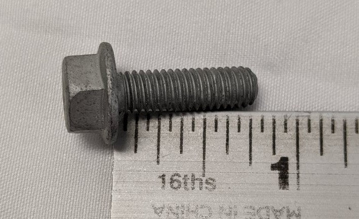 M6-1mm x 20mm Grade 8.8 Flange Bolts - Galvanized Steel, Fully Threaded, Lot of 50