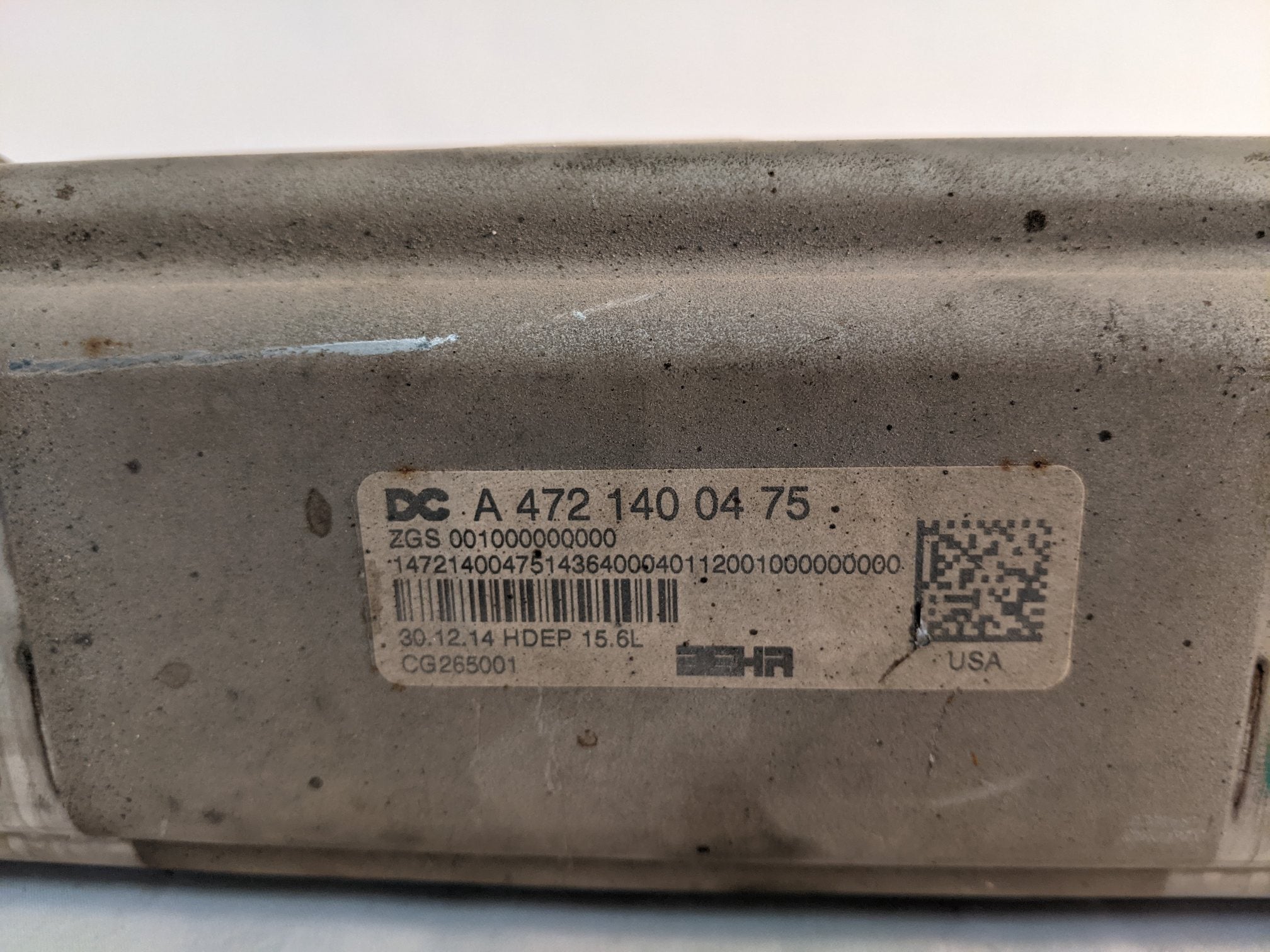 Used Detroit DD15 Engine Exhaust Gas Cooler - P/N: A 472 140 04 75 (10071150428476)