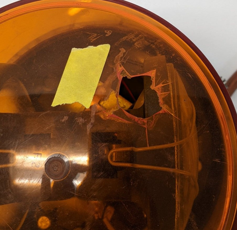 Damaged Signal Stat Amber Automotive Warning Strobe Light - P/N 330