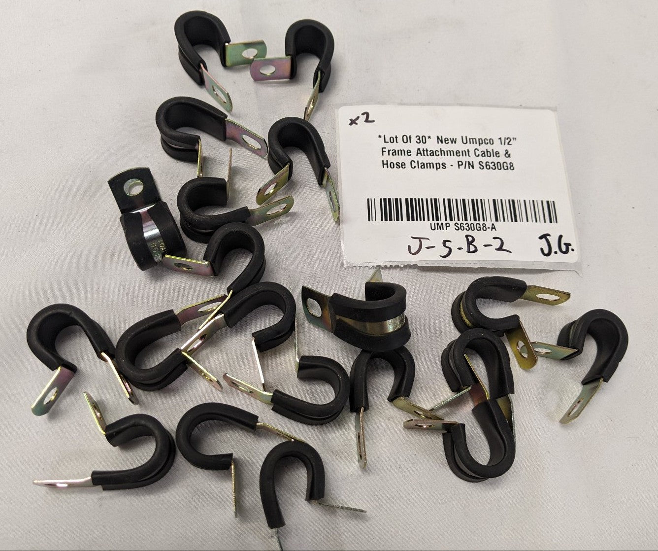 *Lot Of 30* New Umpco 1/2" Frame Attachment Cable & Hose Clamps - P/N S630G8