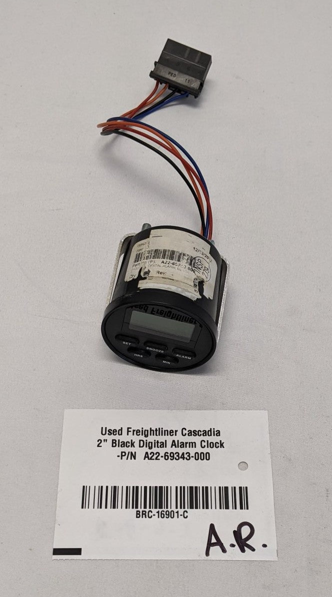 Freightliner Cascadia Digital Alarm Clock A22-69343-000 Used