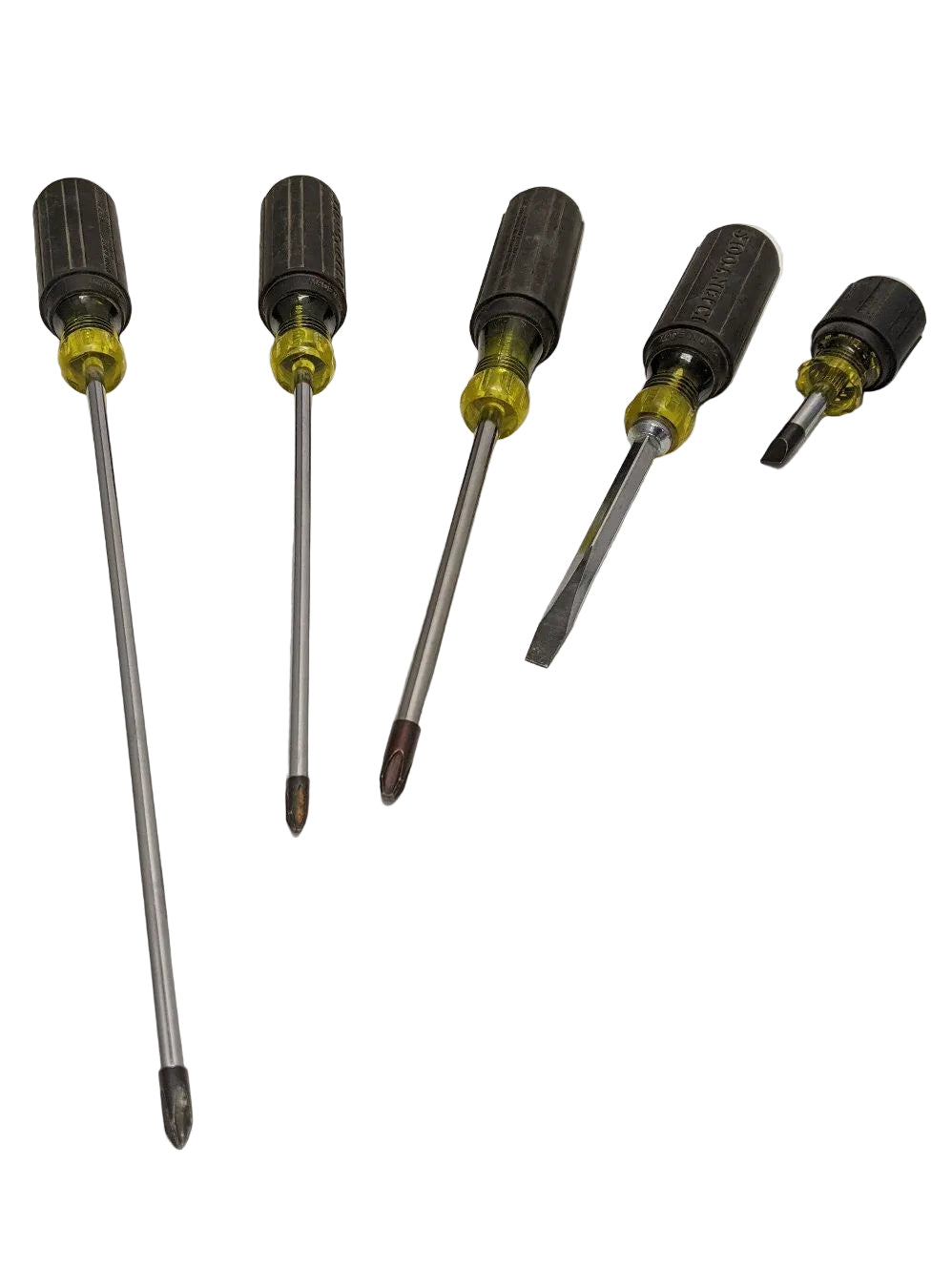 *Lot of 5* Used Klein Flathead and Philips Screwdriver Set