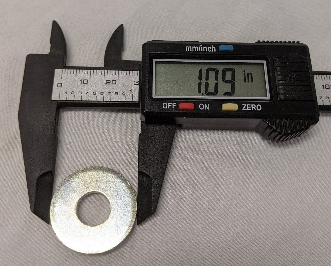 M10 Zinc Plated Steel B Washers - 28mm x 3mm - Lot of 50 - Heavy Duty Flat Washers