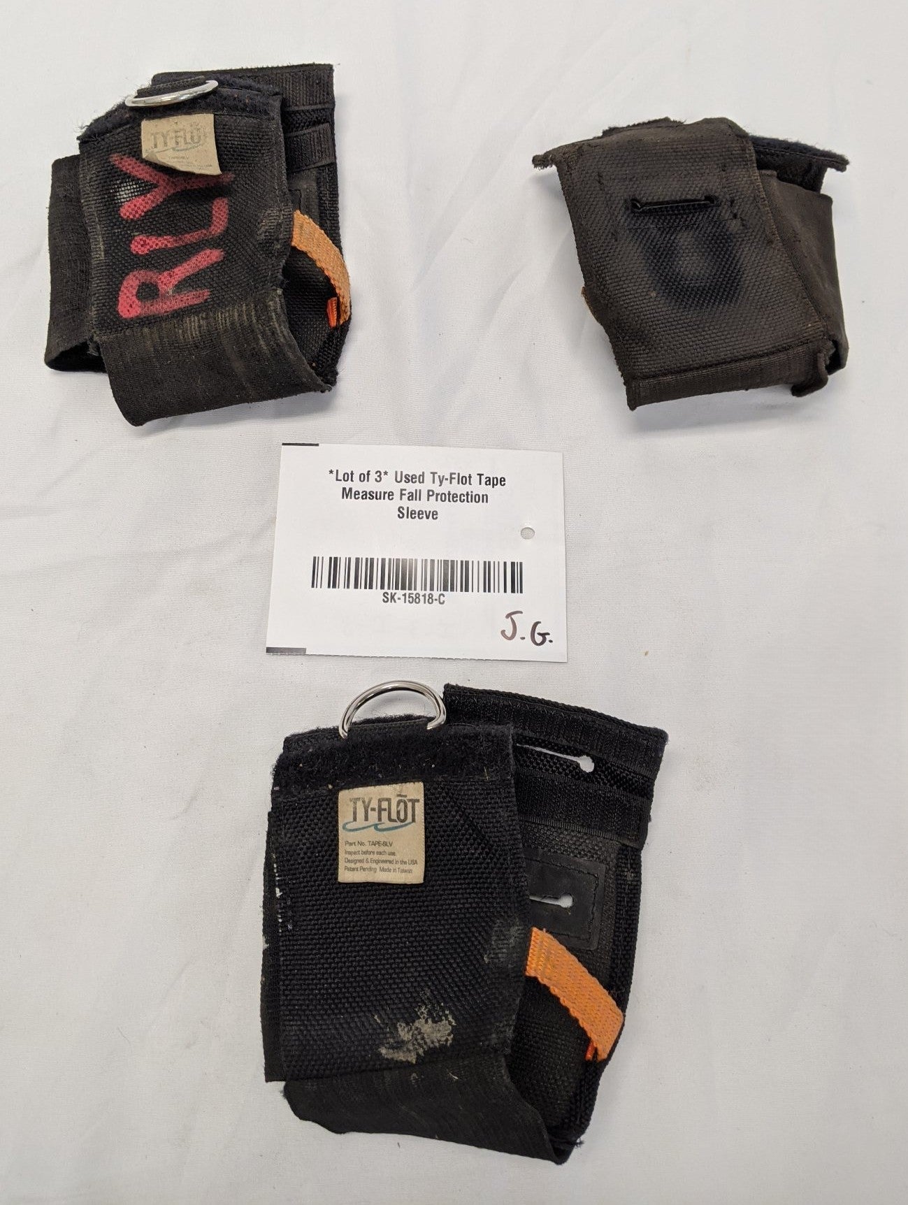 *Lot of 3* Used Ty-Flot Tape Measure Fall Protection Sleeve