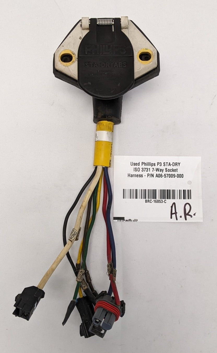 Phillips STA-DRY 7-Way ABS Socket Harness A06-57009-000 Used