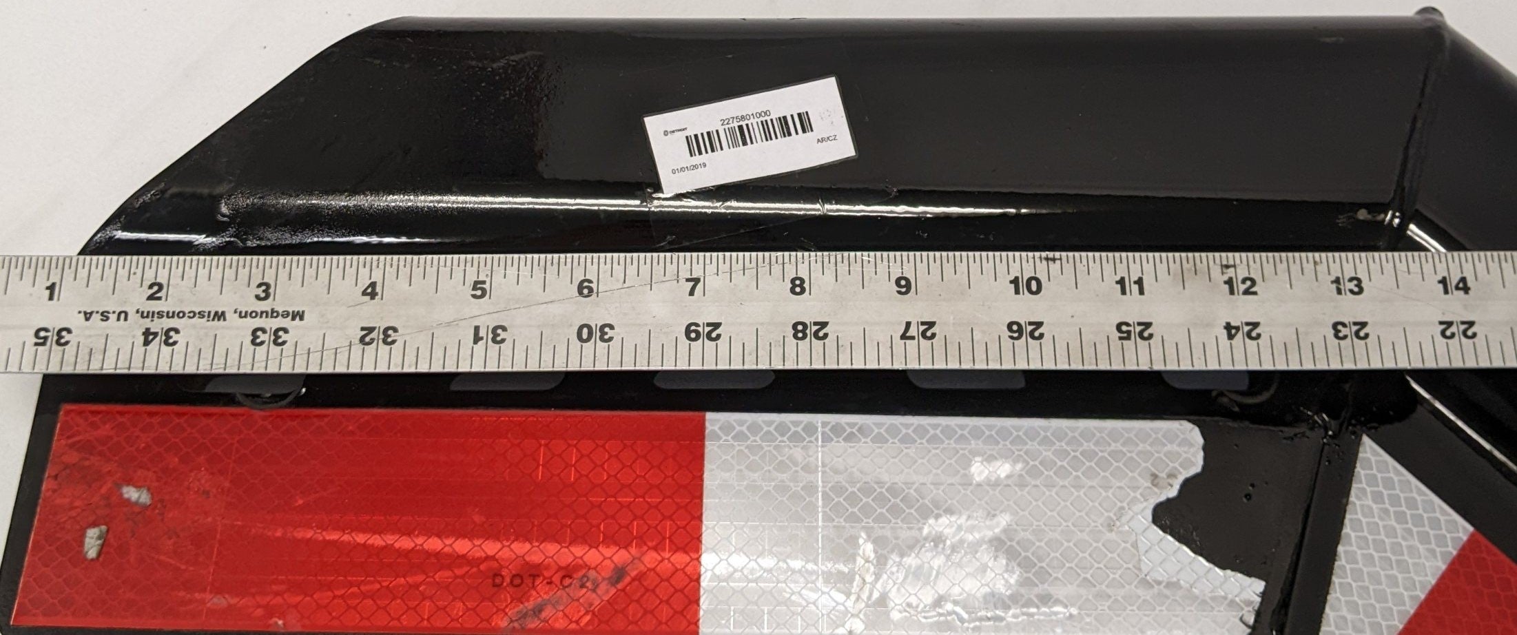 Used FTL LH Rear 45° Angled Black Mud Flap Hanger Bracket - P/N  22-75801-000