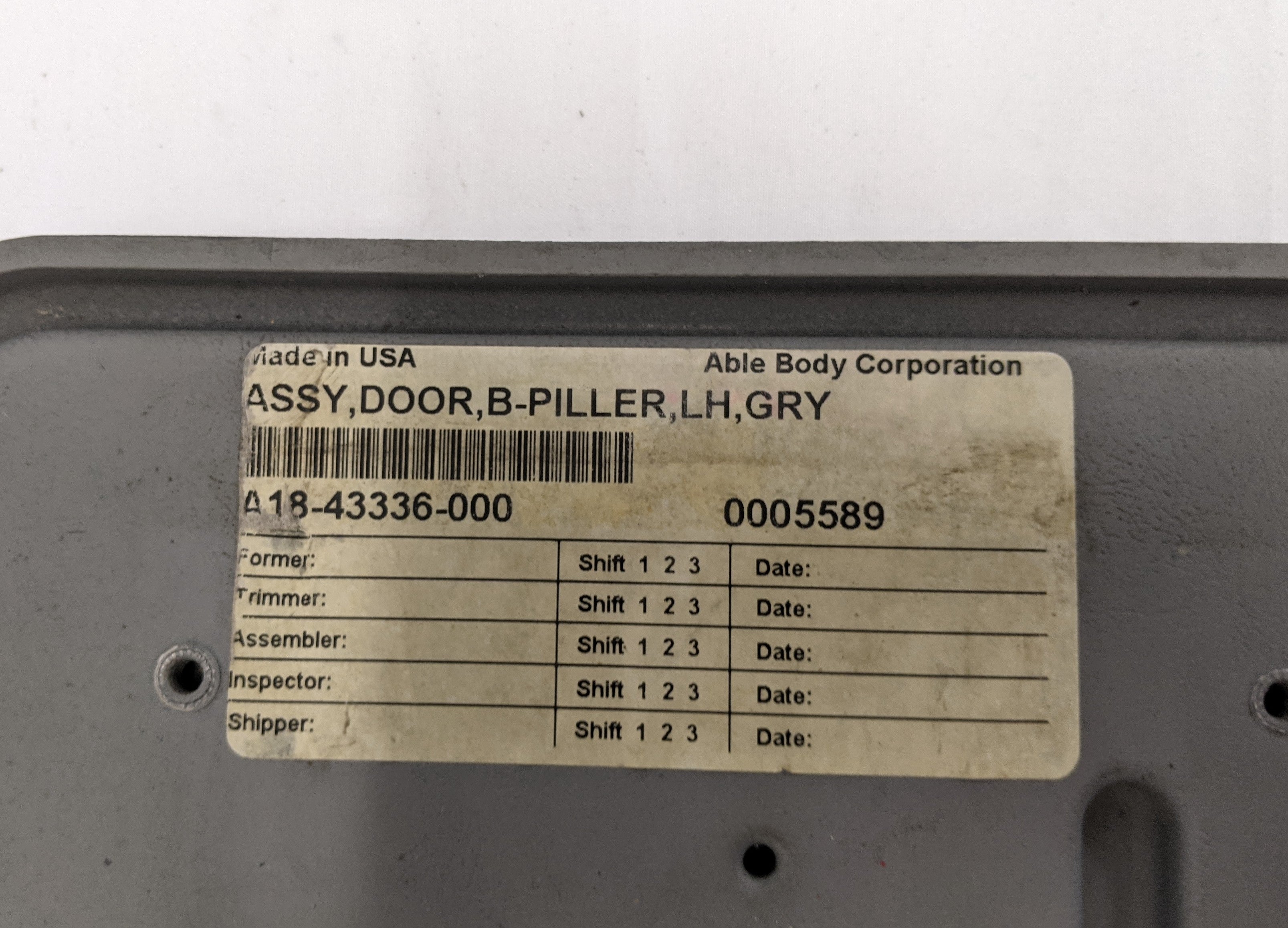 Used Freightliner Columbia LH B-Pillar Electrical Access Door- P/N A18-43336-000 (10090891641148)