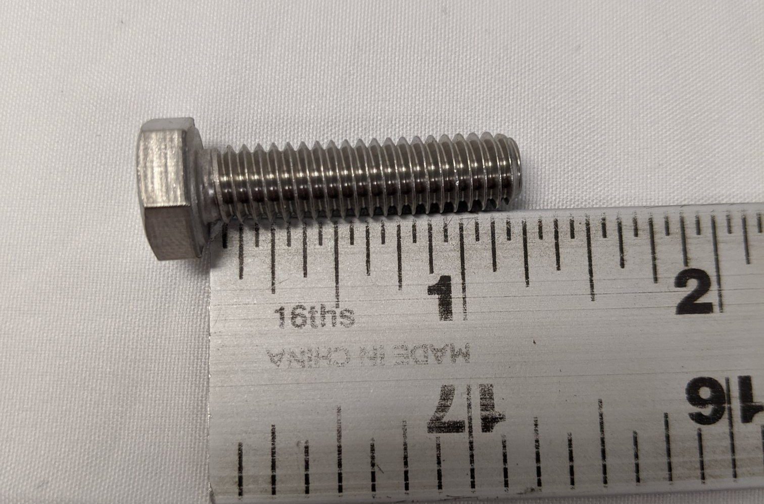 5/16"-18 x 1 1/4" Stainless Steel Hex Bolts - 18-8 (304), Fully Threaded, Lot of 100