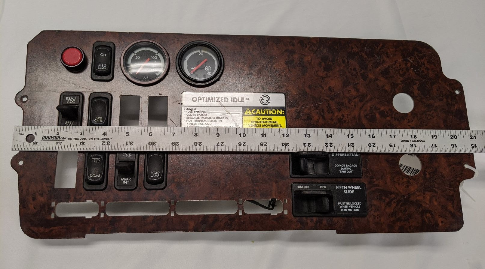 Used Freightliner Columbia Central Instrument Dash Panel -  P/N 22-45867-000