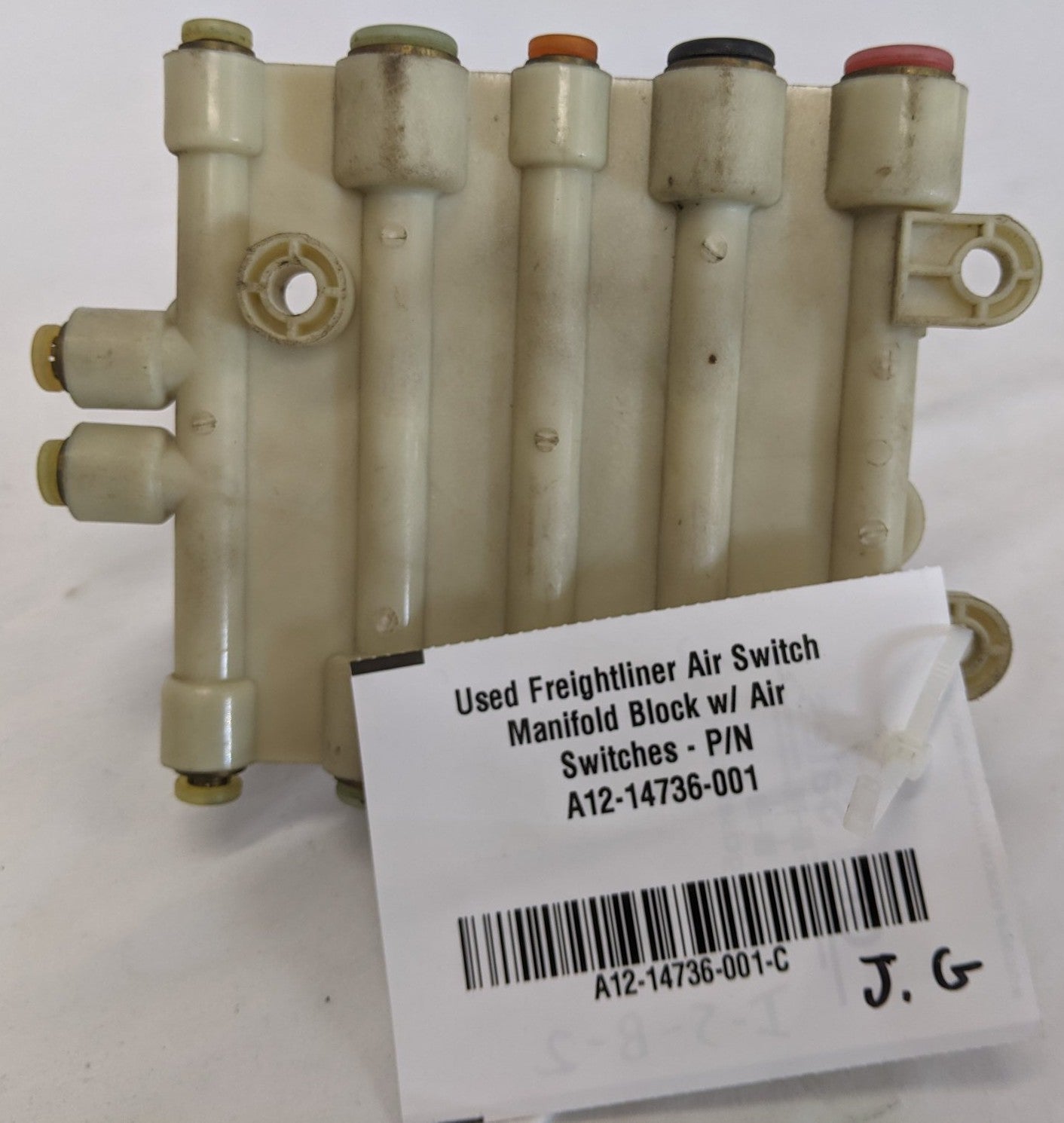 Used Freightliner Air Switch Manifold Block w/ Air Switches - P/N A12-14736-001 (10175173034300)