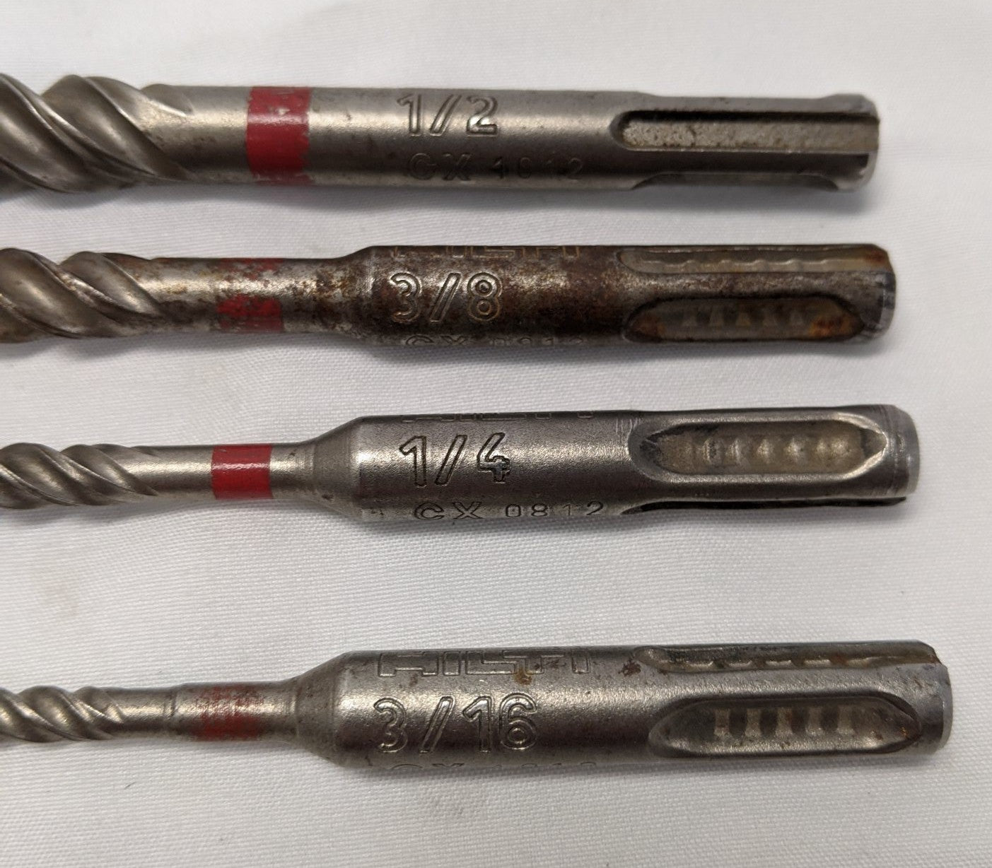 Hilti SDS+ Quad Head Masonry Drill Bit Set - 8pc - 6" 12"