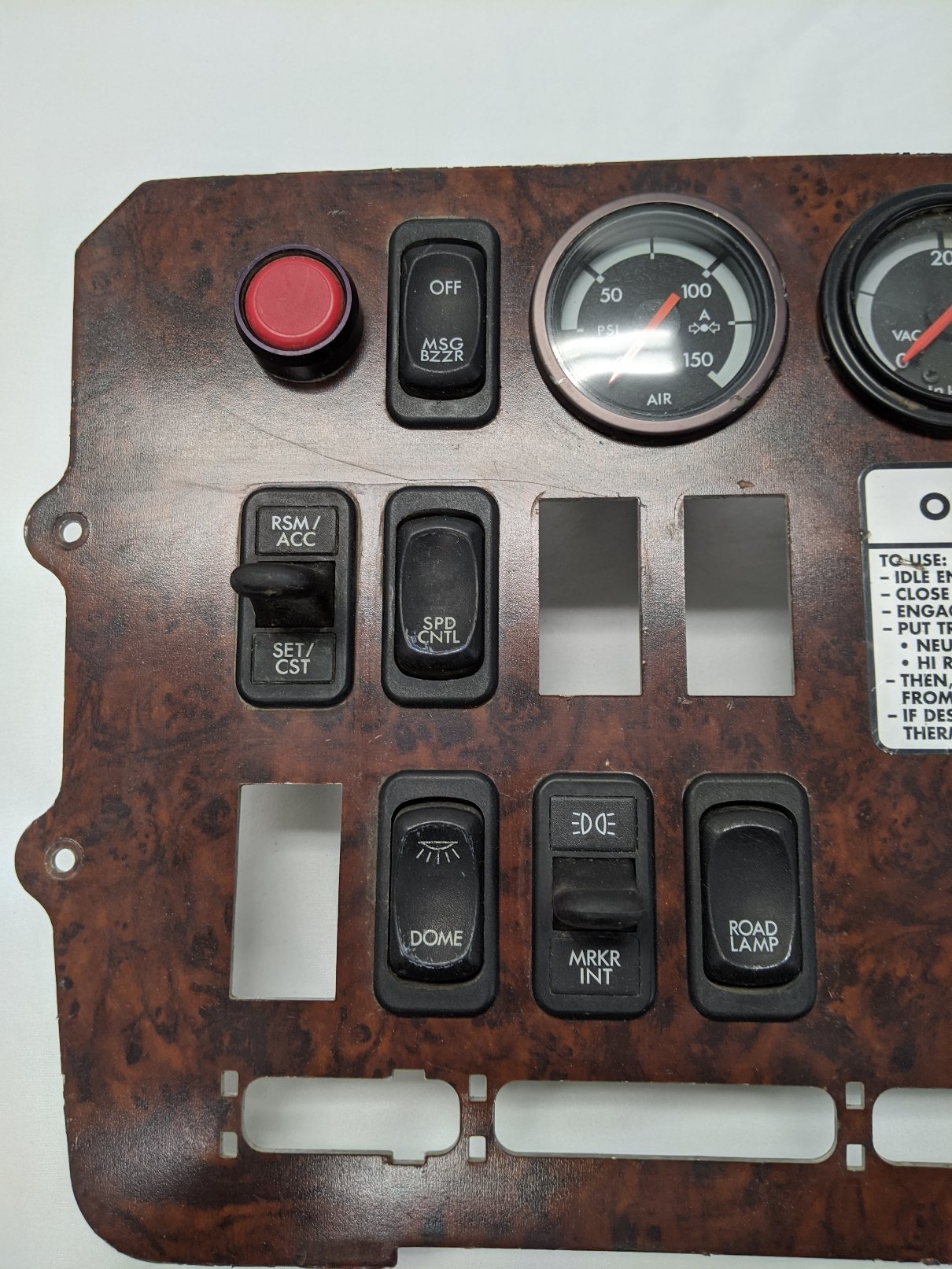 Used Freightliner Columbia Central Instrument Dash Panel -  P/N 22-45867-000