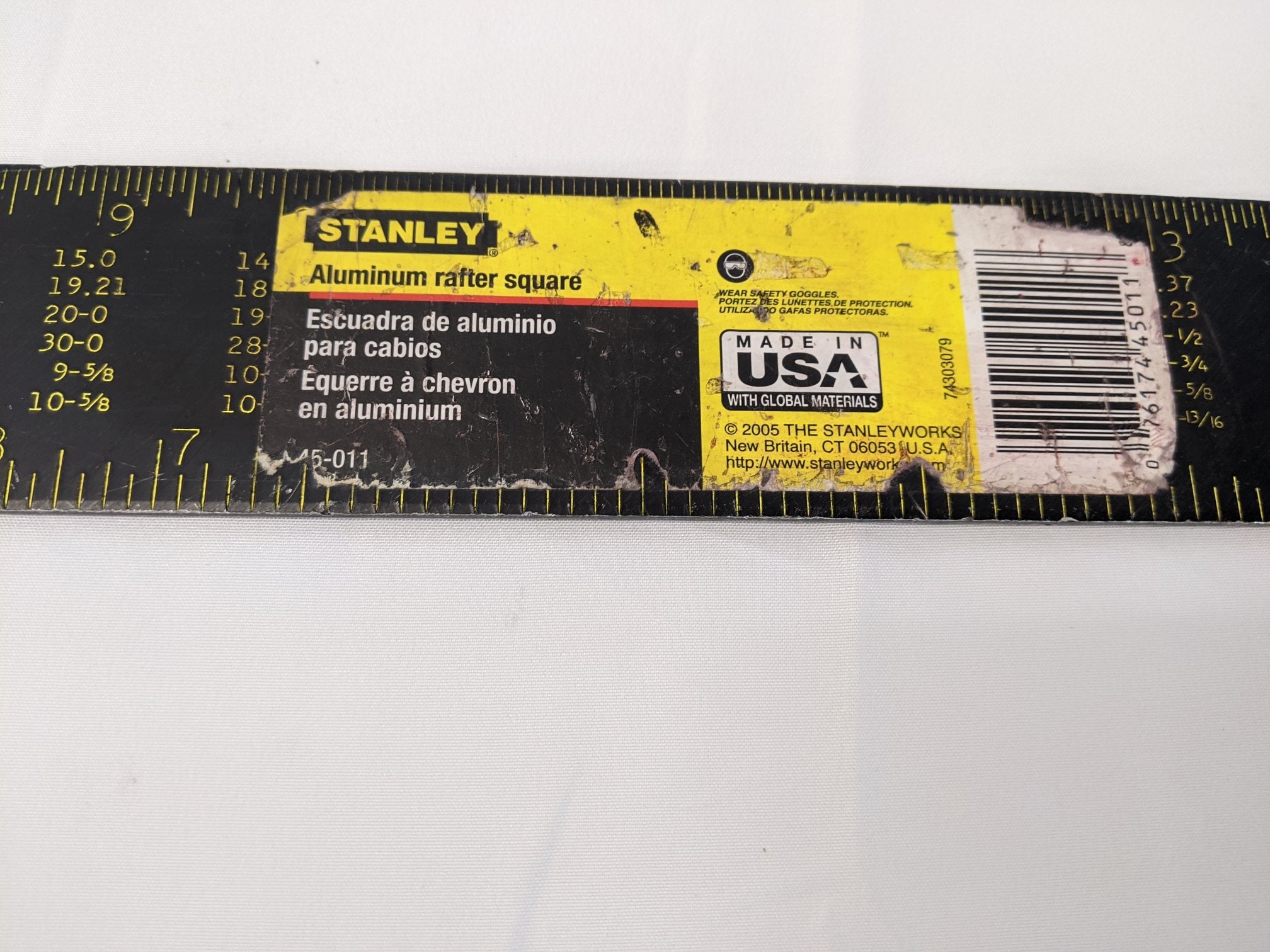 Stanley 24" Carpenter Square - Framing Square 45-011, Aluminum, Lot of 4 Used