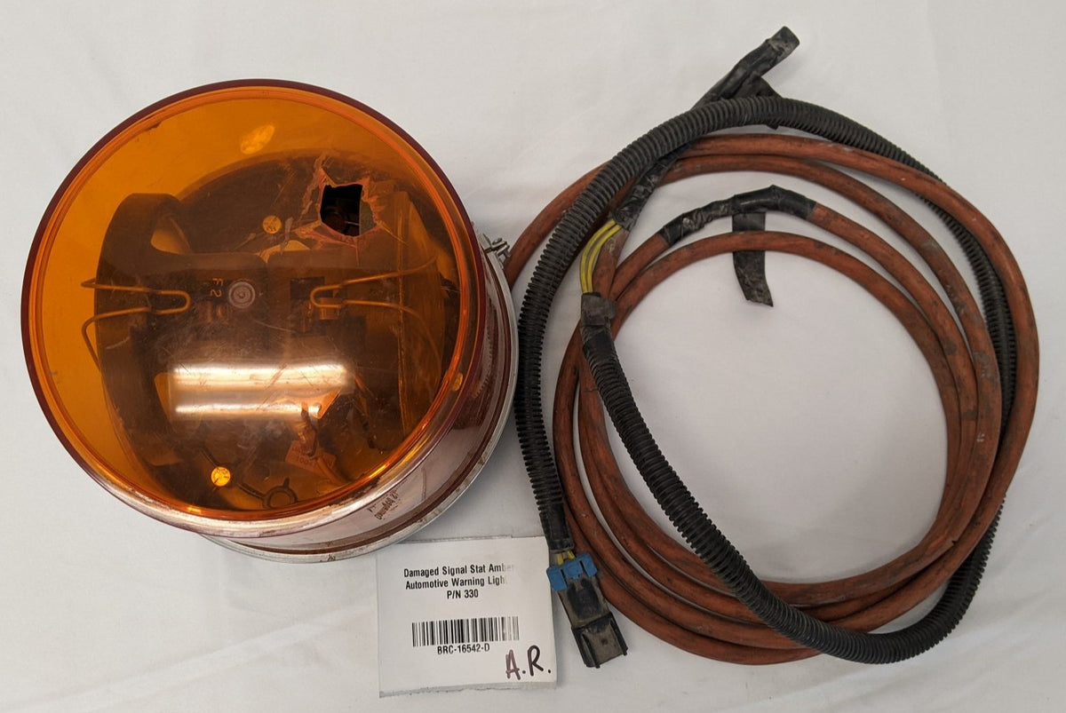 Damaged Signal Stat Amber Automotive Warning Strobe Light - P/N 330