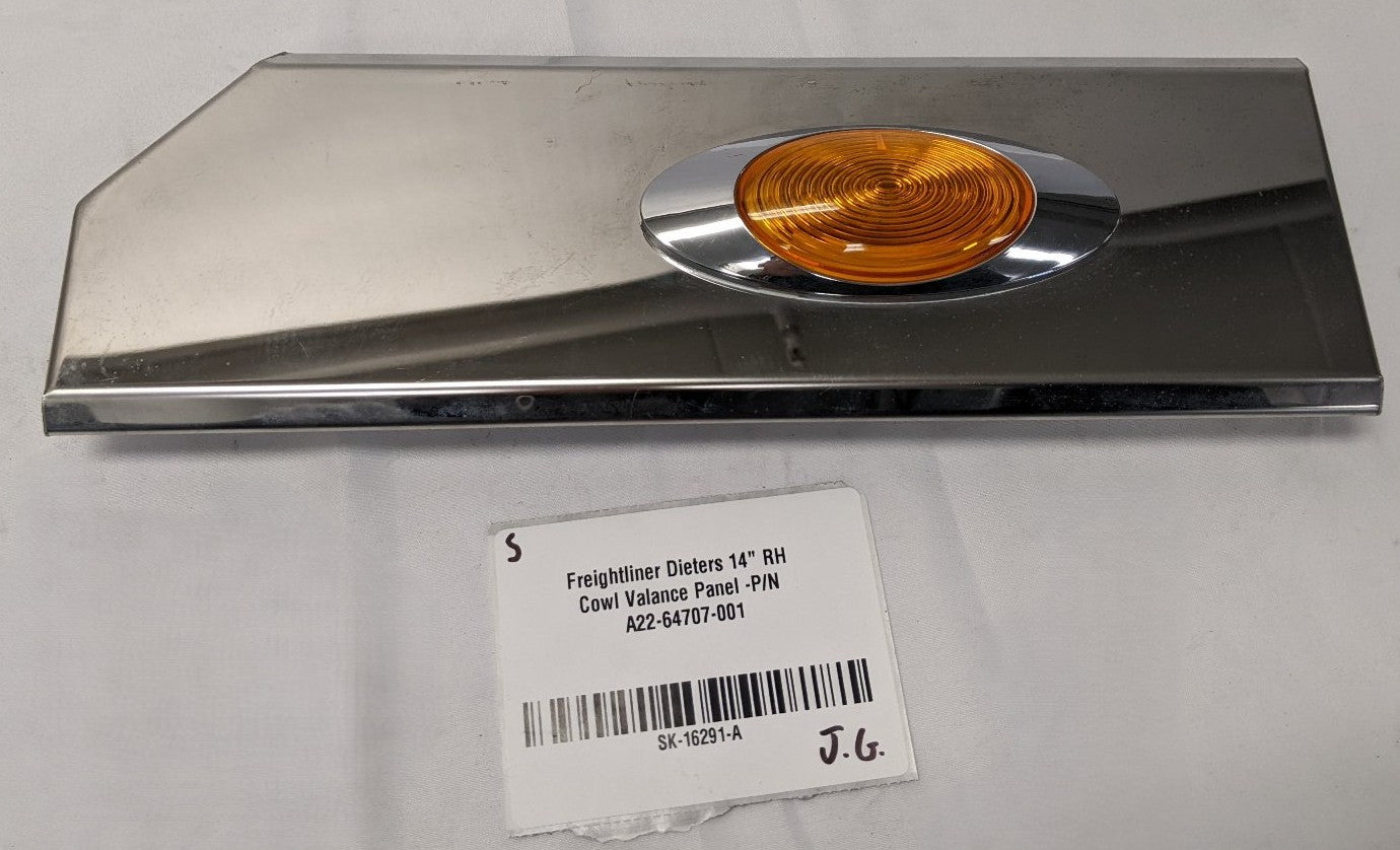 Freightliner RH Cowl Valance Panel 14" Cab Accent A22-64707-001