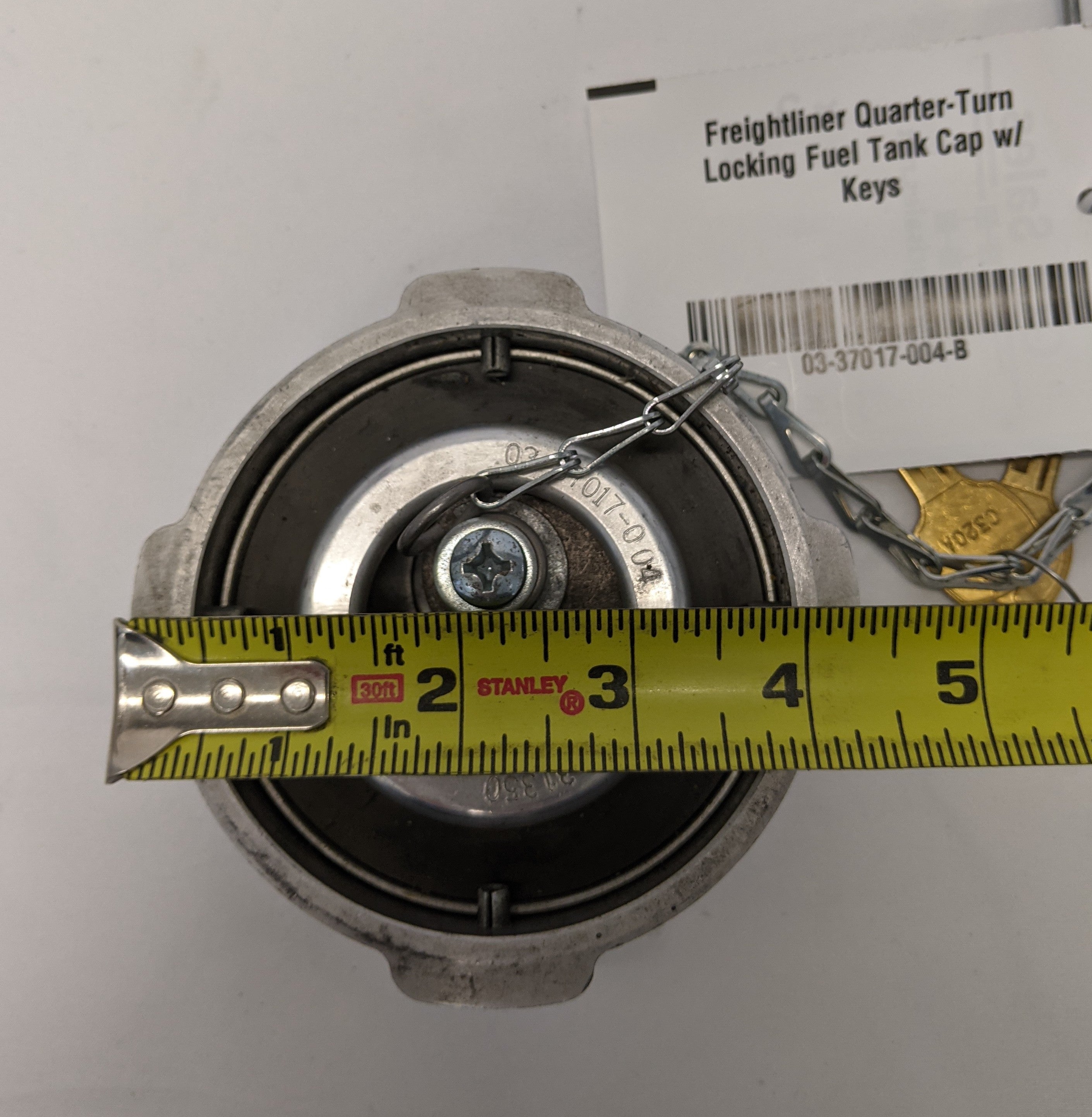 Freightliner Quarter-Turn Locking Fuel Tank Cap w/ Keys - 03-37017-004