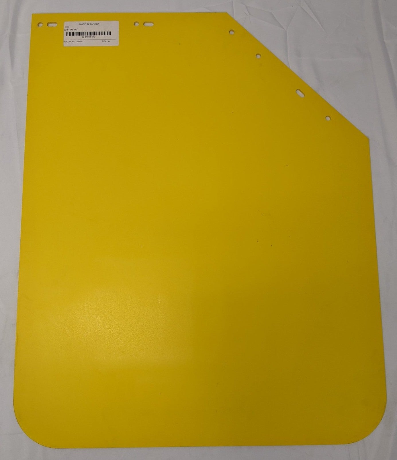 Freightliner LH 27" Yellow Mitered Mud Flap 22-61643-512