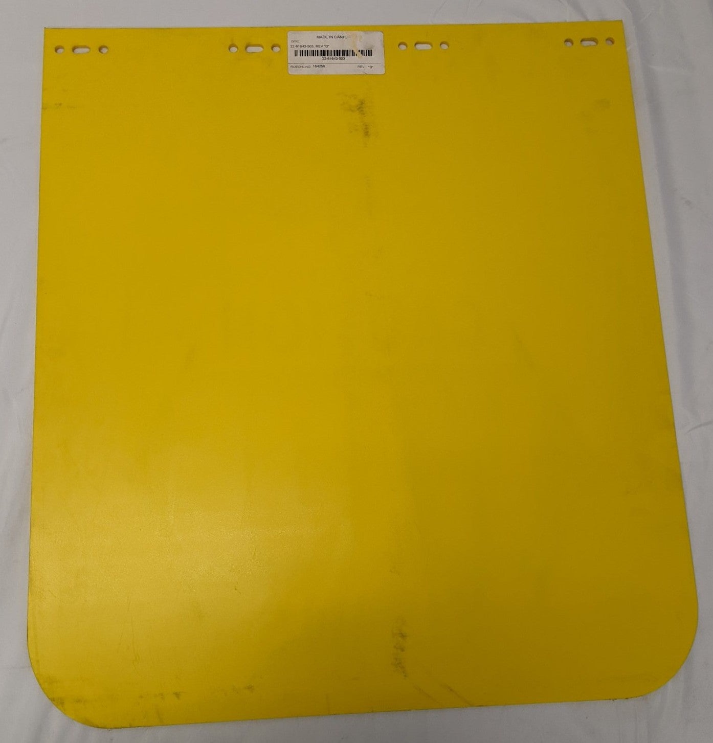 Freightliner 27" Yellow Caution Wide Turns Mud Flap 22-61643-503