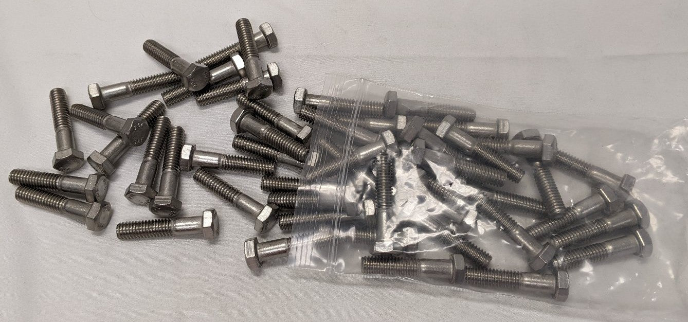 *Lot of 50* New 5/16"-18 x1 1/2" Partly Threaded Stainless Steel Hex Bolts