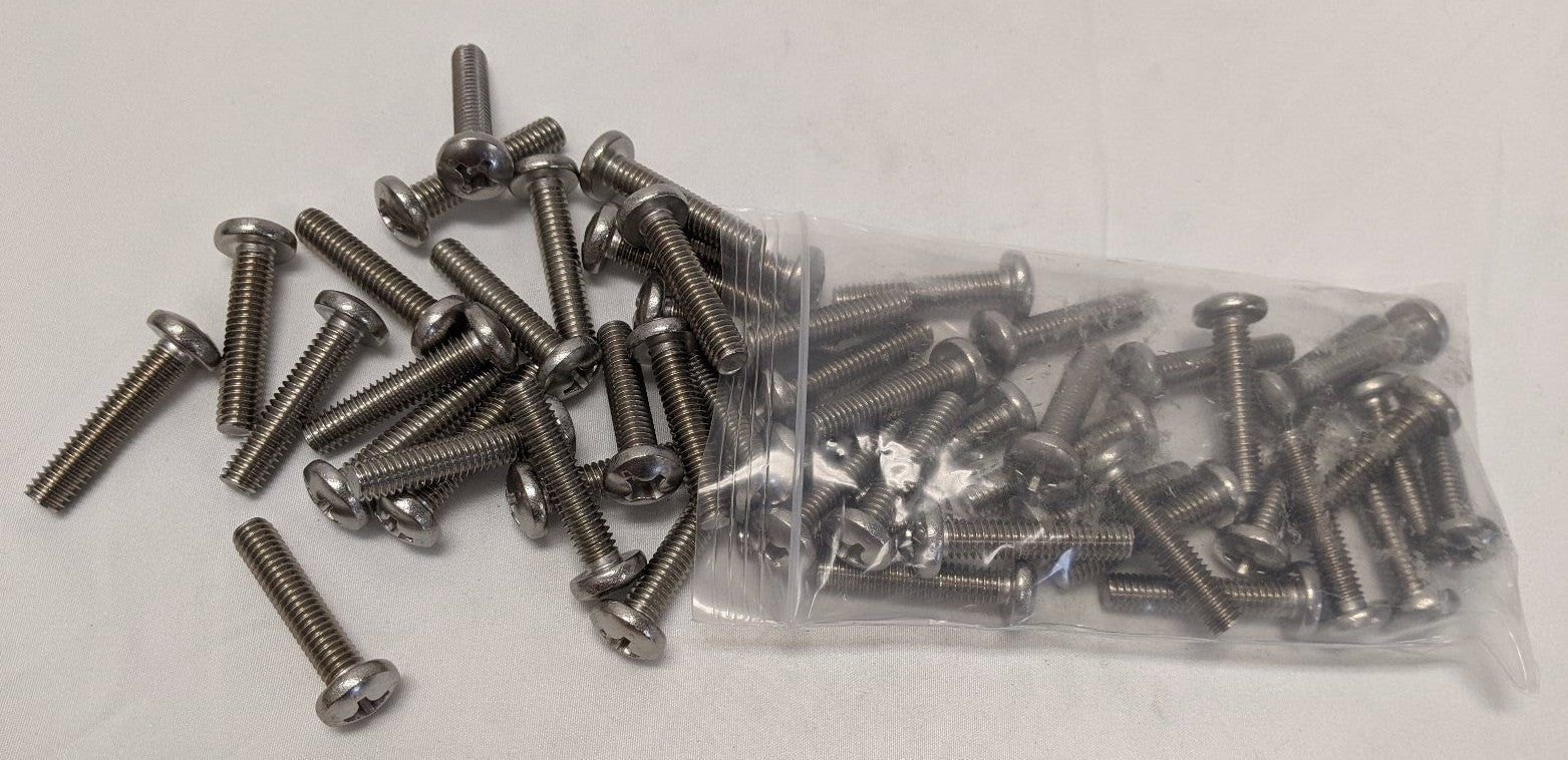 5/16"-18 x 1 1/2" Stainless Steel Pan Head Bolts - 18-8, Phillips Drive, Lot of 50