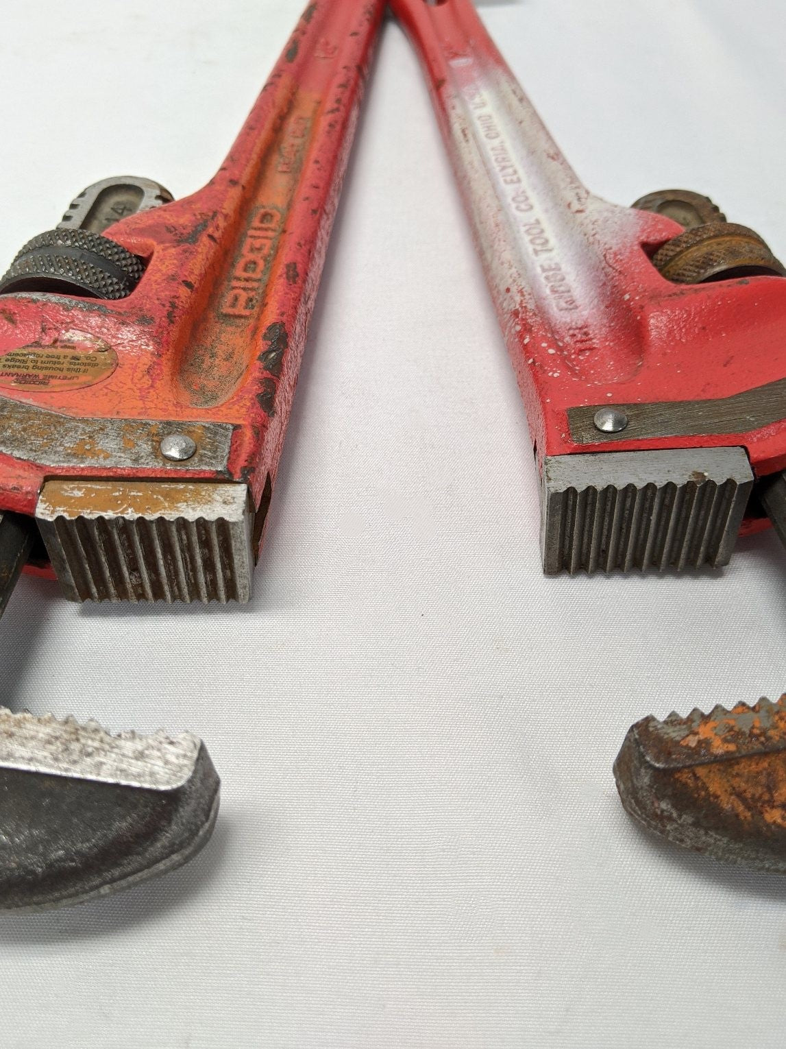 *Lot Of 2* Used Ridgid 12", 14" Steel Straight Pipe Wrenches