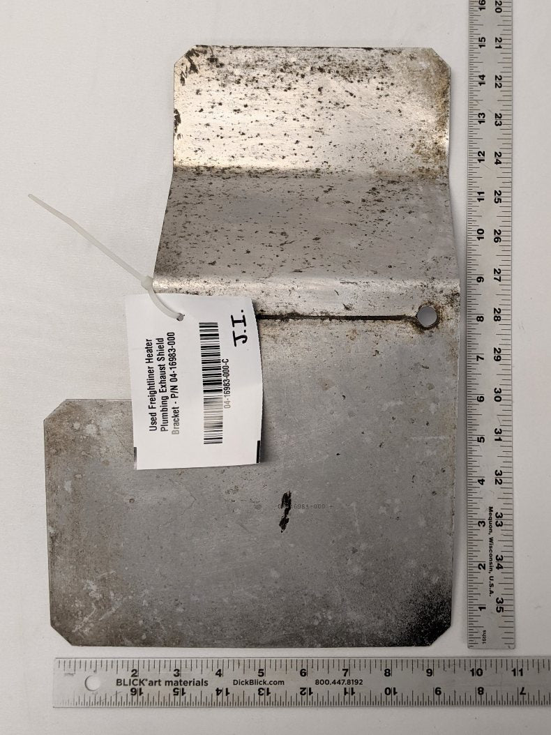 Used Freightliner Heater Plumbing Exhaust Shield Bracket - P/N 04-16983-000