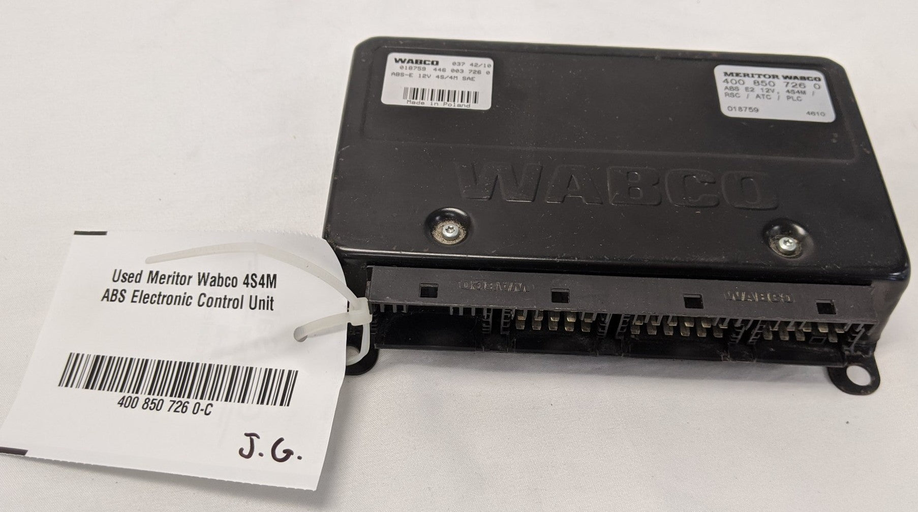 Used Meritor Wabco 4S4M ABS Electronic Control Unit - P/N WAB 400 850 726 0