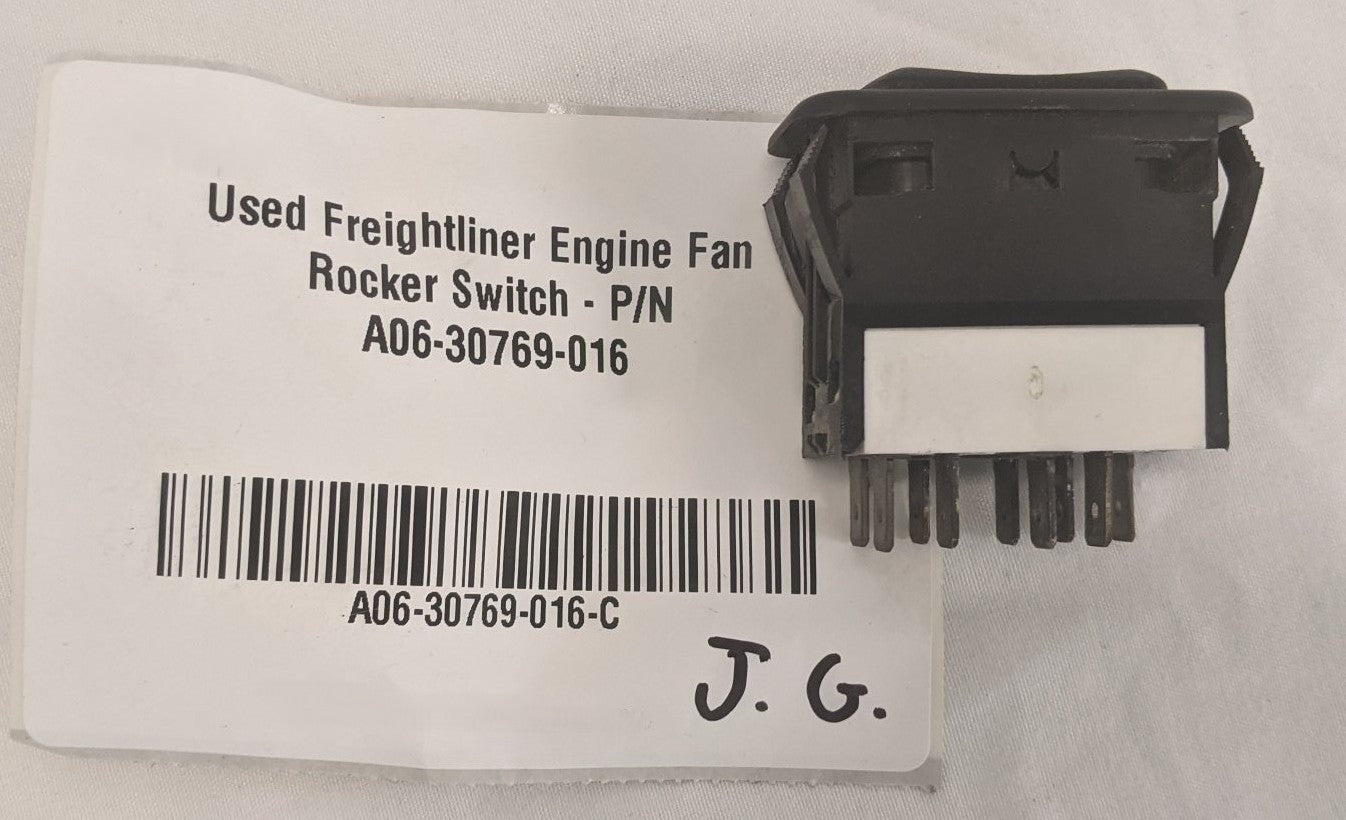 Used Engine Fan Single Pole Single Throw Rocker Switch - A06-30769-016