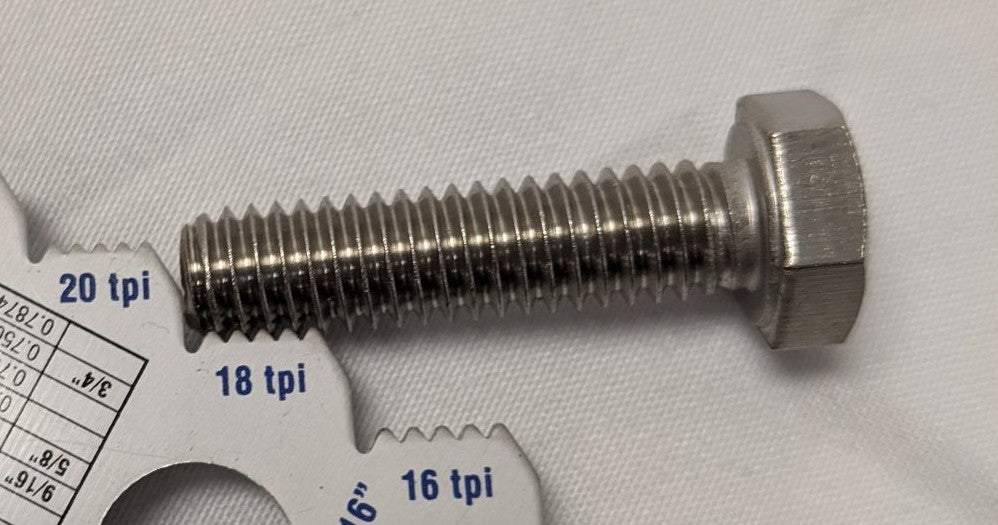 5/16"-18 x 1 1/4" Stainless Steel Hex Bolts - 18-8 (304), Fully Threaded, Lot of 100