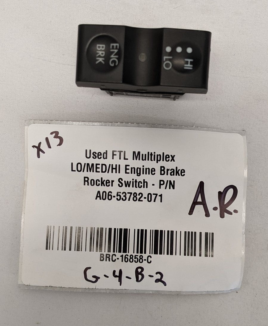 Freightliner LO/MED/HI Engine Brake Rocker Switch A06-53782-071