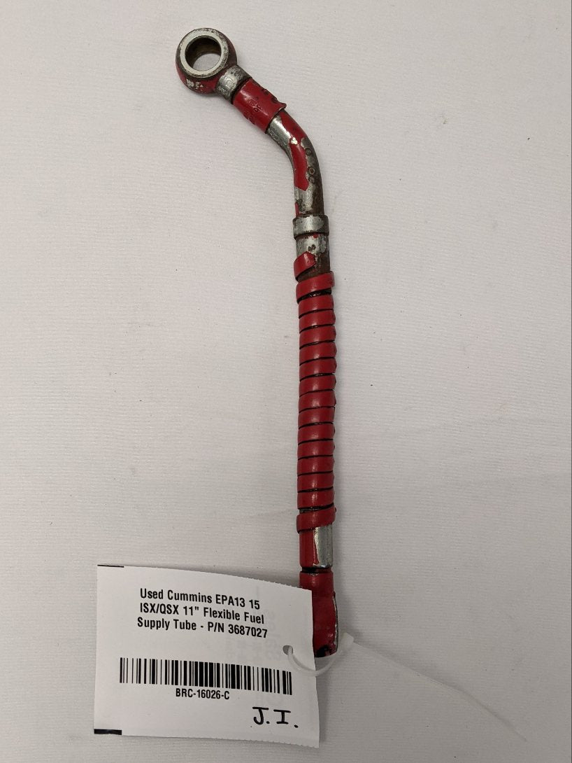 Used Cummins ISX/QSX 11" Flexible Fuel Supply Tube | P/N 3687027