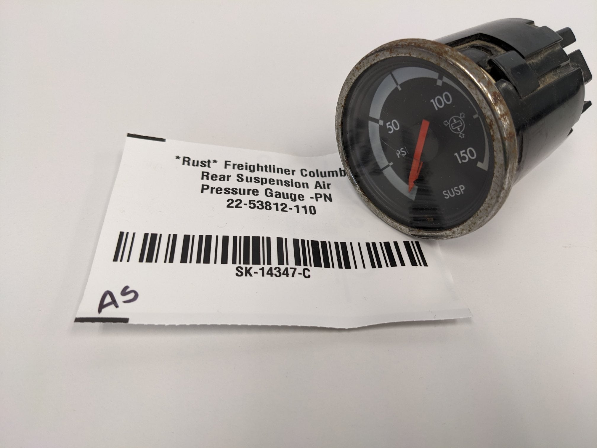 *Rust* Freightliner Columbia Rear Suspension Air Pressure Gauge -PN 22-53812-110 (10098574885180)