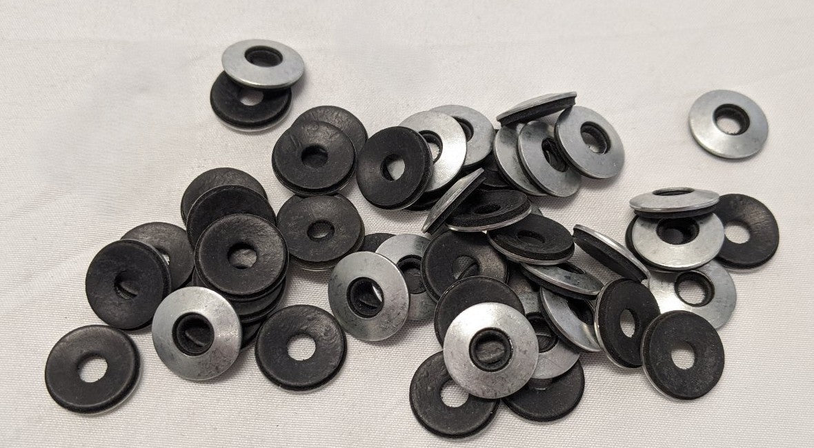 *Lot of 50* New 1/4" x 5/8" x 1/16" Steel Washers w/ Rubber Gasket