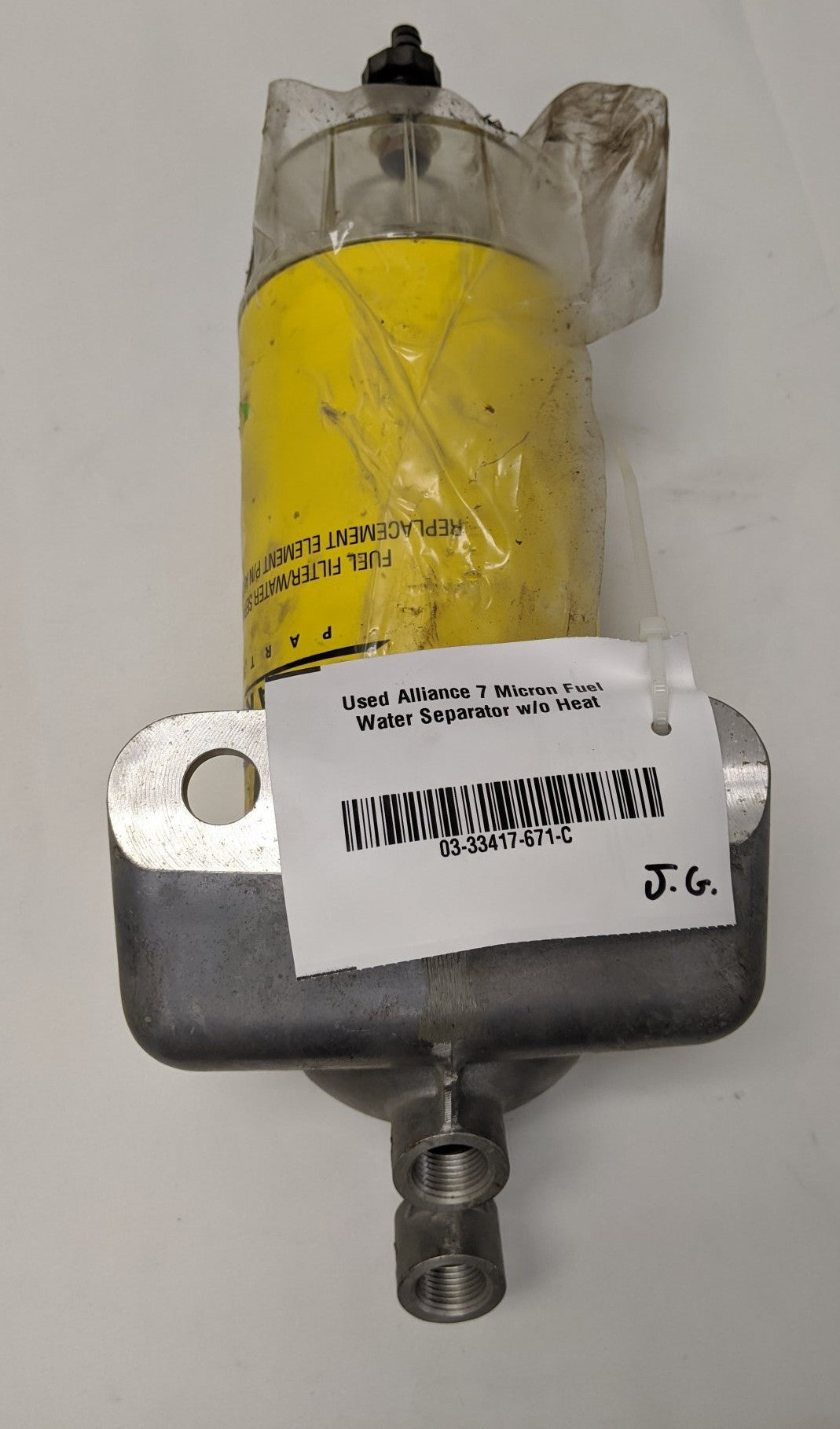 Used Alliance 7 Micron Fuel Water Separator w/o Heat - P/N 03-33417-671