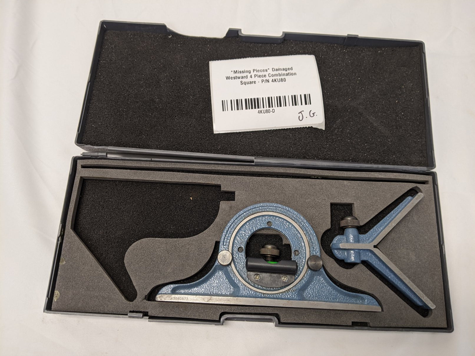 Westward Combination Square Parts Protractor Center 4KU80